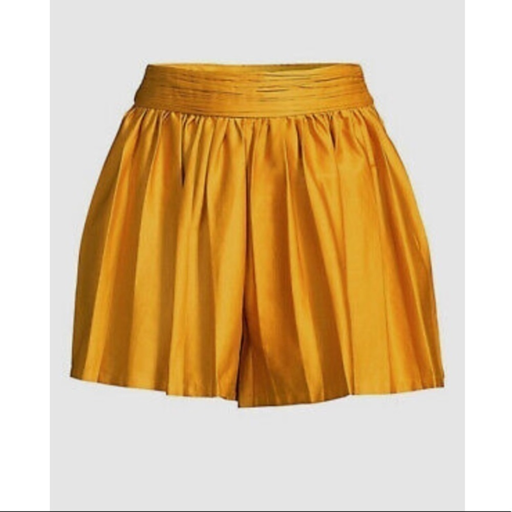 AMUR Tami Pleated Skort Shorts Turmeric Gold size 8